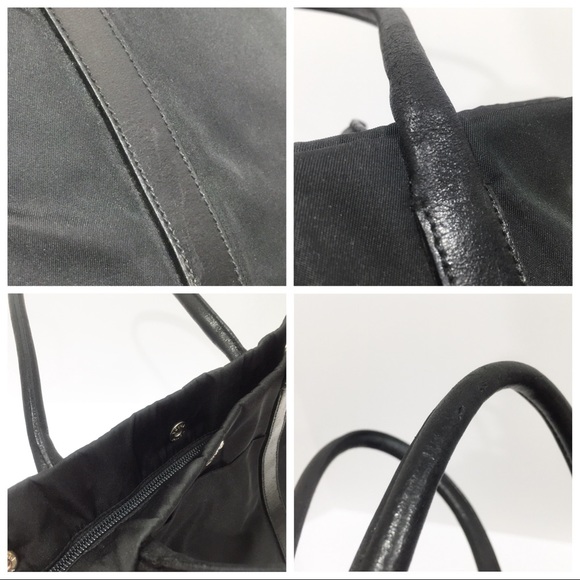 Prada black nylon and leather small tote bag - Picture 7 of 10